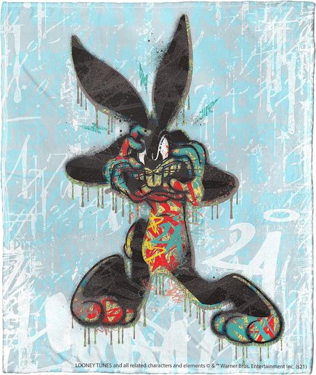 Northwest Looney Tunes Silk Touch Throw Blanket, 50" x 60", Crazy Bugs