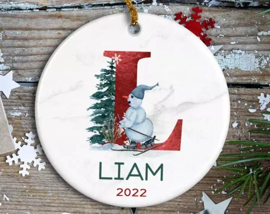 Personalized Ornament Name, Family Christmas Ornament, Monogram  Custom Ornament