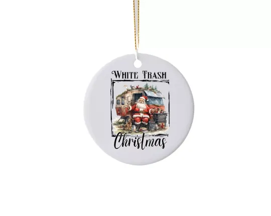 White Trash Christmas Ceramic Ornament Christmas Tree Decoration