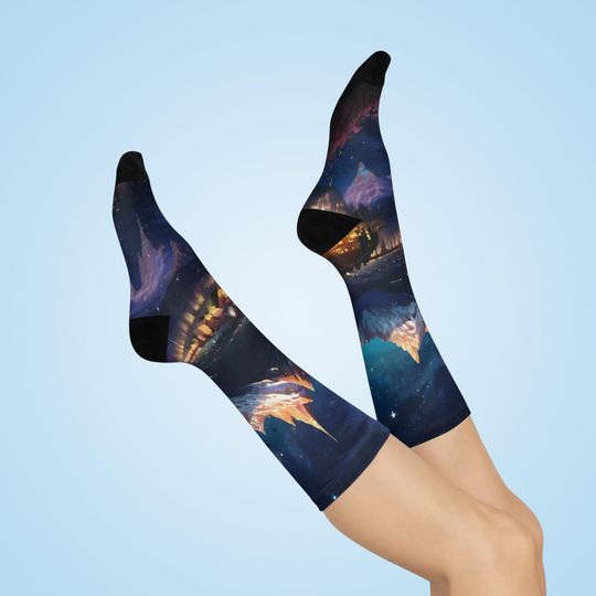 acotar socks , christmas gift, one size socks, city of Starlight socks, book club socks, Bookish merch, acotar merch, gift for book lovers