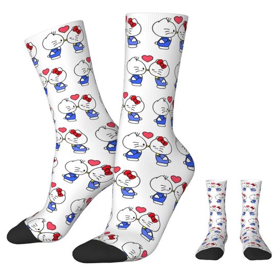 Hello Kitty Stockings Men's sanrio dear Daniel Socks Quality Modern Socks Winter Cycling Anti Slip Design Socks Gift