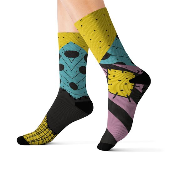 Sally, Nightmare, Socks, Men's. Womens, Character, Disney Bound, Theme Park, Halloween, Costume,