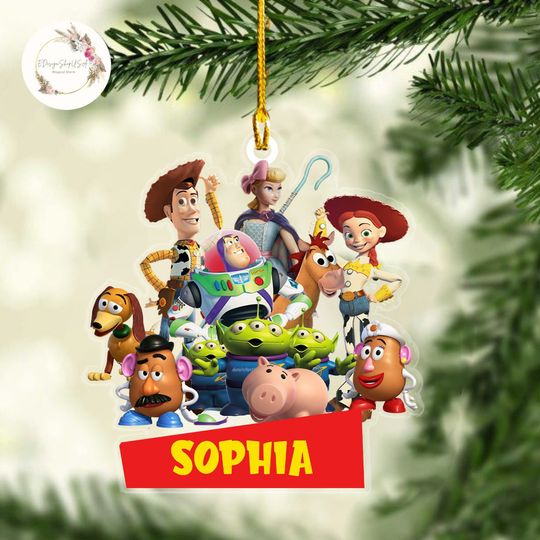 Personalized Toy Story Christmas Ornament, Toy Story Ornament, Buzz Lightyear Woody Ornament, Christmas Ornament, Kids Christmas 2024 Gift
