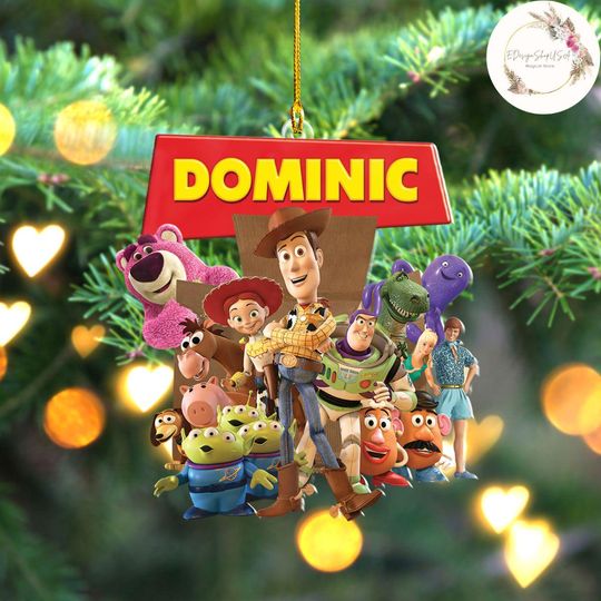 Personalized Toy Story Christmas Ornament, Toy Story Ornament, Buzz Lightyear Woody Jessie Ornament, Christmas Ornament, Kids Christmas Gift