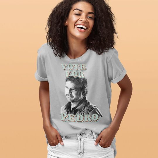 PEDRO PASCAL Vote For Pedro The Last Of Us Unisex Heavy Cotton Tee