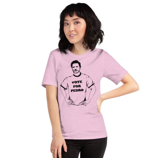 Vote for Pedro Pascal T-Shirt | Black Decal | The Mandalorian | Napoleon Dynamite | Narcos | Shirt