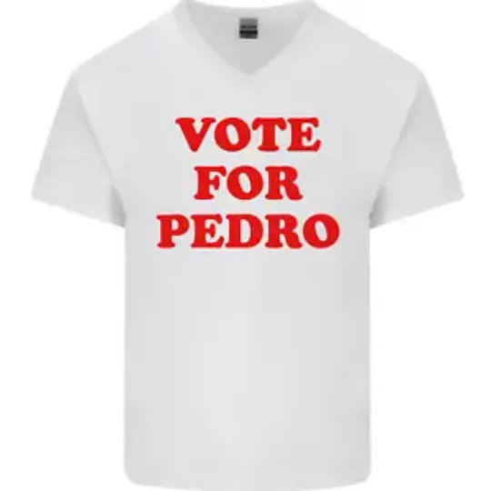 Vote For Pedro Mens V-Neck Cotton T-Shirt
