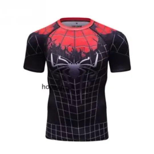 New Avengers 3D Skin-tight Garment Short Sleeve Casual Stretch Sports T-shirt CS