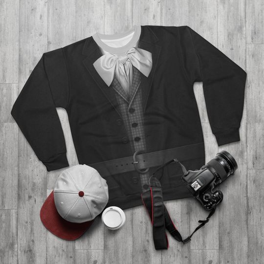 Ezra Hitchhiking Ghost Long Sleeve Shirt, Haunted Mansion Film Costume, Halloween Cosplay, Magic Kingdom Apparel, New Orleans Square