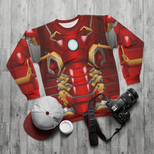 Iron Man XLIII Armor Long Sleeve Shirt, Iron Man Mark 43 Costume, Disney Marvel Cosplay, Avengers Campus, Characters Inspired Outfits