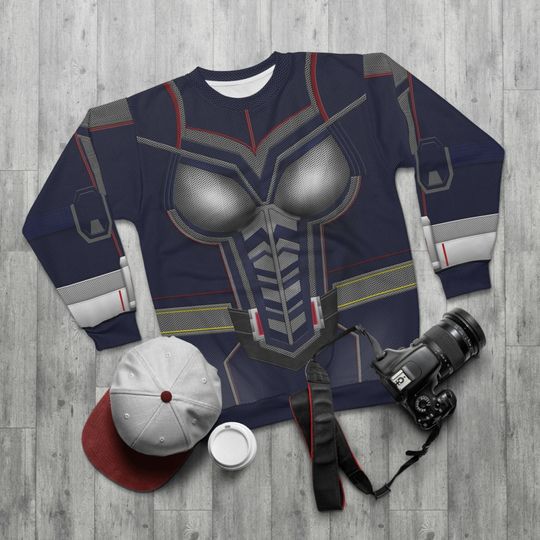 The Wasp Suit Long Sleeve Shirt, Hope Van Dyne Sweater, Ant-Man Movie Costume, Marvel Superhero Sweatshirt, Avengers Endgame Cosplay