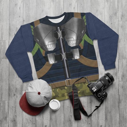 Black Panther Costume, Erik Killmonger Armor Long Sleeve Sweatshirt, Black Panther Sweatshirt, Marvel Sweatshirt, Wakanda Sweatshirt