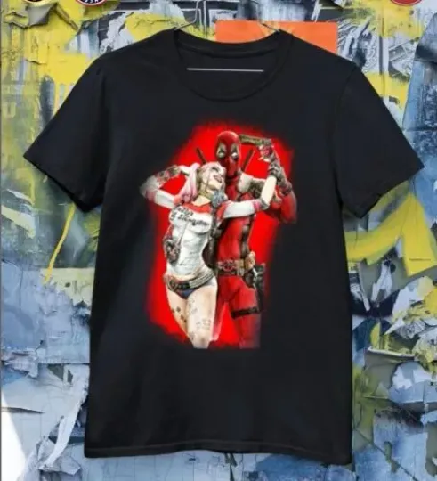Harley Quinn Deadpool Funny Superheroes Funny Gift T-Shirt