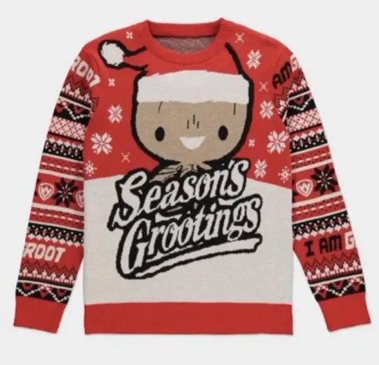 Medium 44" Guardians of the Galaxy Groot Christmas Xmas Jumper Sweater Difuzed