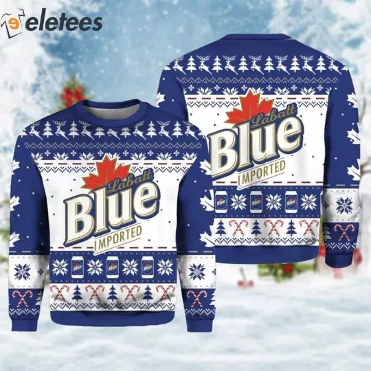 Labatt Blue Ugly Christmas Sweater XNZ5PCC3