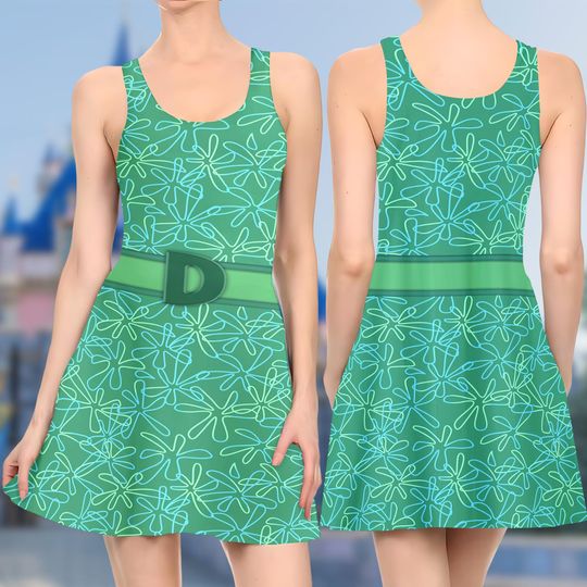 Disgust Inside Out 3D 3D Skater Dress, Inside Out 2 All Over Print Shirt, Disgust Costume T-Shirt, Disgust Cosplay Costume, Inside Out