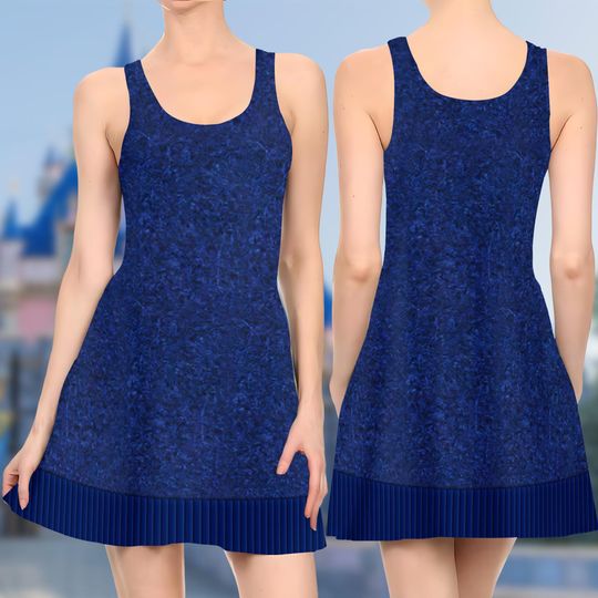 Ennui Inside Out Skater Dress, Inside Out Movie Skater Dress, Ennui Character Inside Out Dress, Ennui Inside Out Dress Gift, Gift For Mom