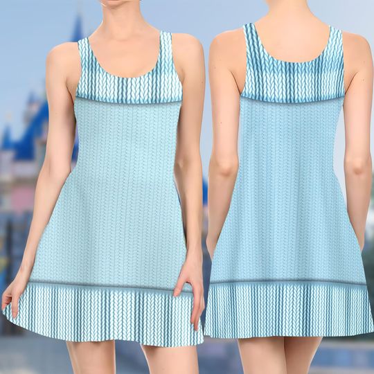 Sadness Inside Out Skater Dress, Inside Out Movie Skater Dress, Sadness Character Inside Out Dress, Sadness Inside Out Dress , Gift For Mom