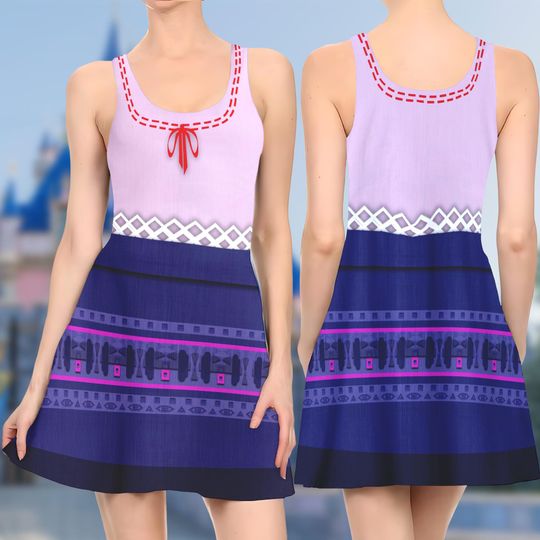 Luisa Madrigal 3D Costume Cosplay Skater Dress , Encanto Movie Dress, Luisa Madrigal Mom Daughter Dress, Luisa Encanto Dress Gift