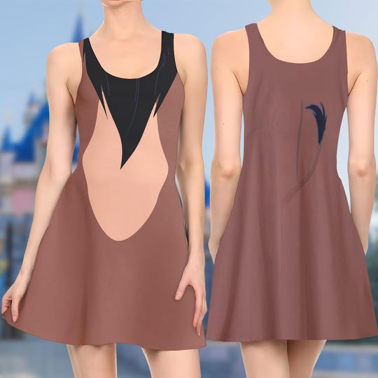 Scar Lion Uncle 3D Costume Cosplay Skater Dress , Lion King Movie Dress, Scar Lion King Robot Mom Daughter Dress, Scar Lion King Dress