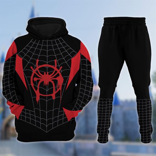 Miles Morales Master Cosplay Halloween Hoodie, Halloween Costume For Family Group T Shirt, Spiderman Fictional Costume Movie Fan Gift