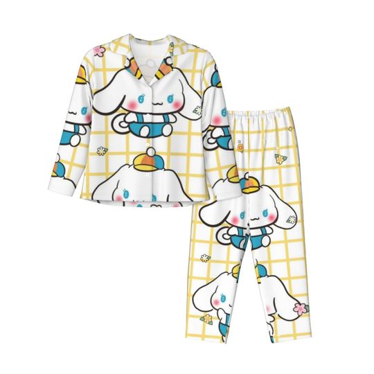 Sanrio Cinnamoroll Women's Pajamas Set 2 Piece Set For Women Casual Long sleeve Suit