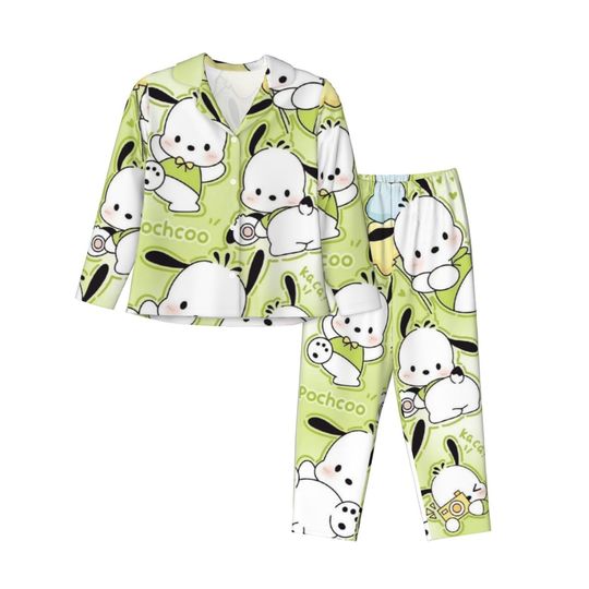 Sanrio Pochacco Women's Pajamas Sets Woman 2 Pieces Pajamas Female Couples Loungewear Suit Home Clothes