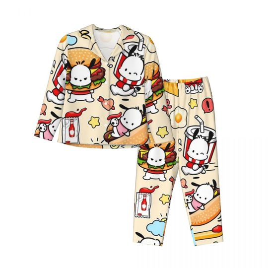 Sanrio Pochacco Women Pajamas 2 Pieces Set Loungewear pyjama pour femme