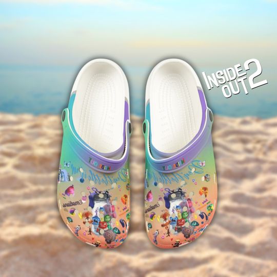 Inside Out 2 Shoes, Inside Out 2 Movie Sandals, Inside Out Emotion Summer Slippers, Inside Out Sneaker, Inside Out Fan Gift