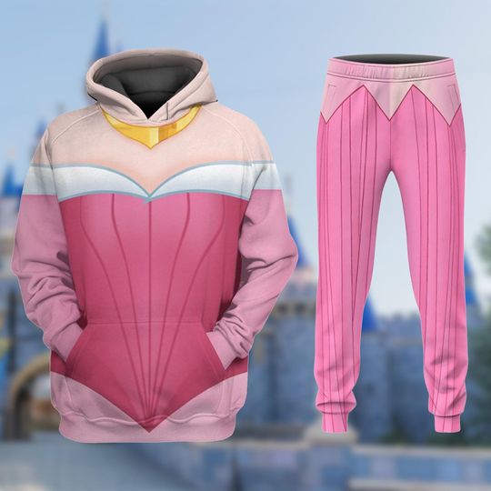 Aurora Princess Costume Shirt, Halloween Night Costume Cosplay Hoodie, Sleeping Beauty Costume Tracksuit Sweatpants