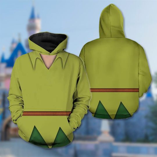 Peter Pan 3D Adult T-shirt Hoodie, Peter Pan MovieCosplay Costume Hoodie, Peter Pan Halloween Costume Shirt, Adventure Movie Hoodie