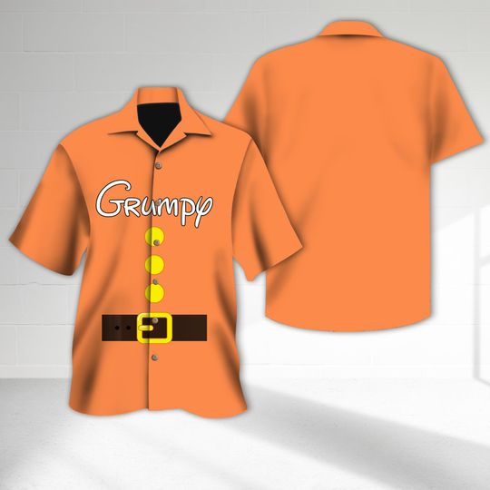 Grumpy Legend Dwarfs Inspired Costume Hawaiian Shirt, Seven Dwarfs Cosplay Halloween Shirt, Halloween Costume For Family Group Hawaii Shirt