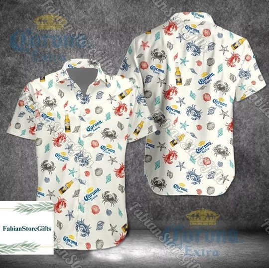 Corona Beer Button Shirt, Corona Shirt, Beer Drinking Shirt, Button Up Shirt, Funny Beer T Shirt, Beer Hawaiian Shirt, Button Shirt Men