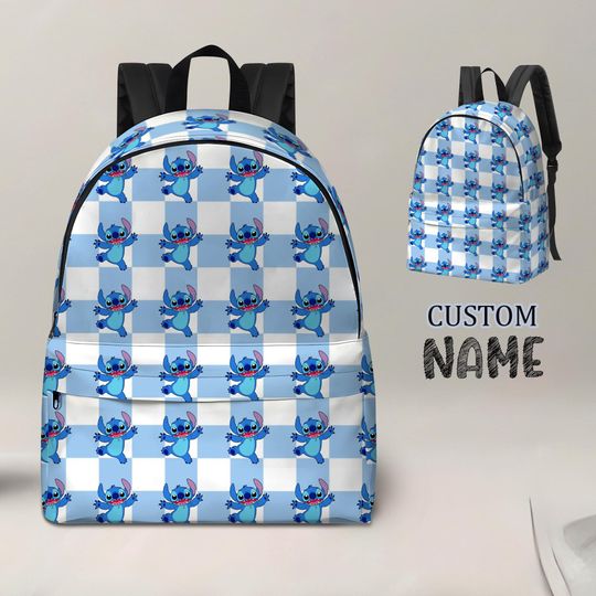Blue Stitch Backpack, Stitch Backpack, Back To School Bag, Travel Bag, Kid Adult Backpack
