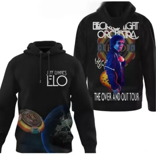 Jeff Lynne’s Elo The Over And Out Tour 2024 Hoodie Shirt