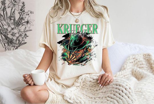 Retro Vintage Floral Freddy Krueger Shirt, Dreamer Shirt,Freddy Krueger Shirt, Horror Characters Shirt