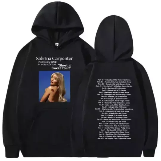 Discover two sides hoodie music 2024, Tour 2024 Sabrina Carpenter Sweet Tour Hoodie
