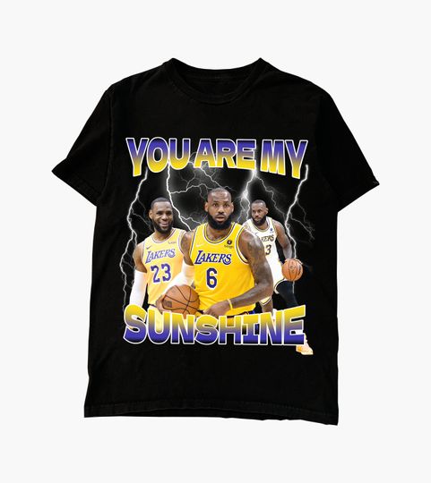 You Are My Sunshine Lebron James Bootleg Inspired Vintage Graphic Tee, Tees, T-Shirt, T-Shirts, Shirt, Shirts, basketball