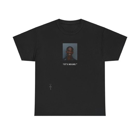 Travis ITS MIAMI Free The Rage Travis Arrested Cactus Jack Merch T Shirt Unisex Heavy Cotton Tee