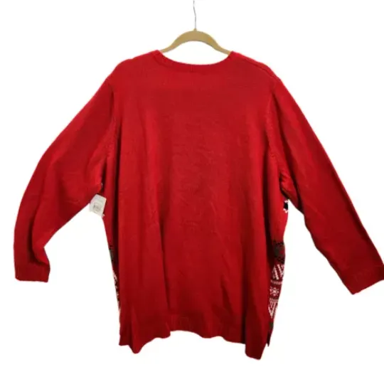 Holiday Time Ugly Christmas Sweater Winter Llama Pullover Women’s Sweater 4X NWT