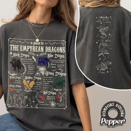 Dragontails Colored Comfort Colors Shirt, Fourth Wing Shirt, Dragon Rider Shirt, Violet Sorrengail, Basgiath War College, Rider Quadrant