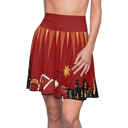 Disney California Adventure Park Costume, California Adventure Pattern Skirt, Disney Skater Skirt, Disney Skirt Women, Disney Park Cosplay
