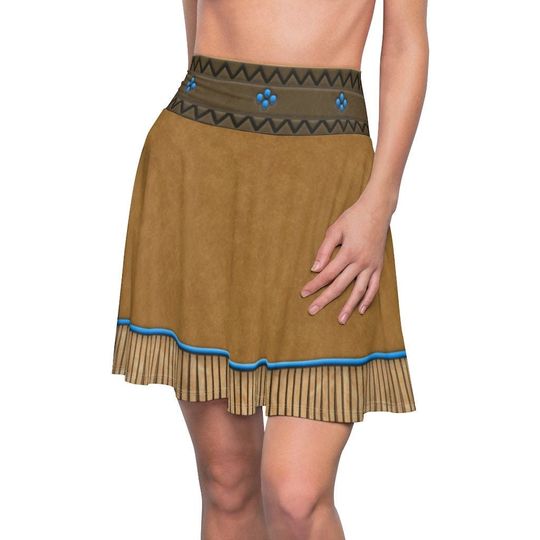 Pocahontas Skirt, Pocahontas Costume, Disney Skirts for Women, Disney Princess Skater Skirt, Disney Running Skirt, Disney Cosplay Costume