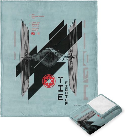 Disney Starwars, Andor Tie Fighter Graphic, Silk Touch Blanket, 40 x 50 Inches
