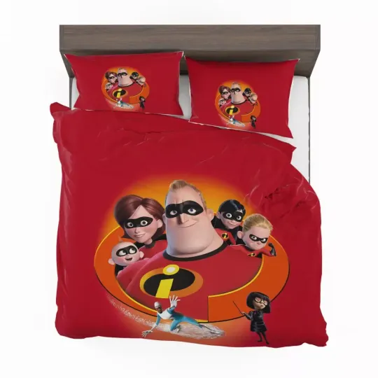Incredibles Movie Bob Parr Dash Parr Disney Elastigirl Helen Parr Bedding Set