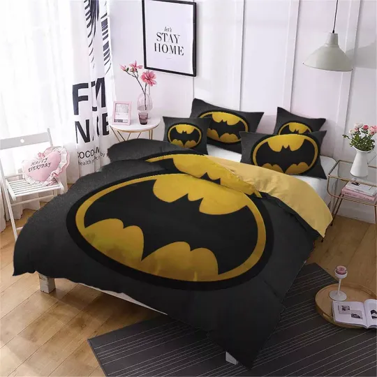 Batman Single/Queen/Doube/King Bed Quilt/Doona/Duvet Cover Set Pillowcase