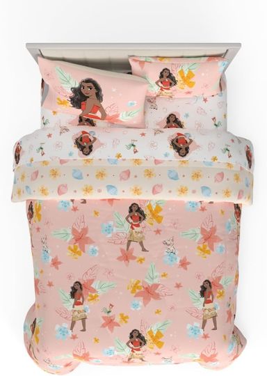 Franco Disney Princess Moana Kids Bedding Super Soft & Cozy Comforter and Sheet Set with Sham, Queen,