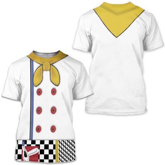 Costume Cosplay 3D Shirt, Chef Mickey Mouse Shirt, Disney Character Cosplay T-Shirt, Chef Mickey Cosplay Shirt