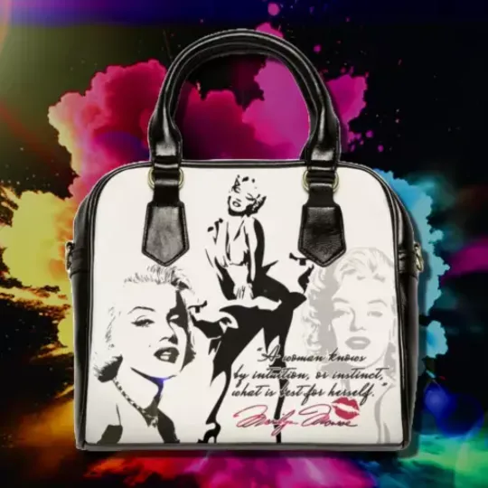 Gift For Women, Marilyn Monroe Signature Women's Shoulder Bag