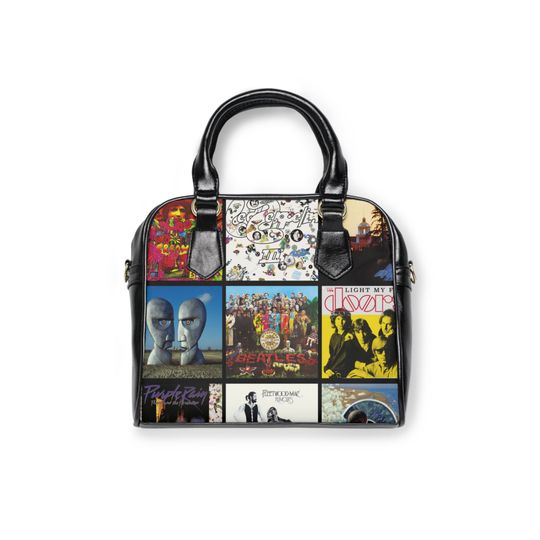 Classic Rock Album Shoulder Handbag, Classic Rock Purse, Classic rock bag, rock album bag, rocker purse, classic rock gift